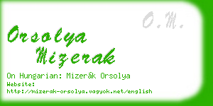 orsolya mizerak business card
